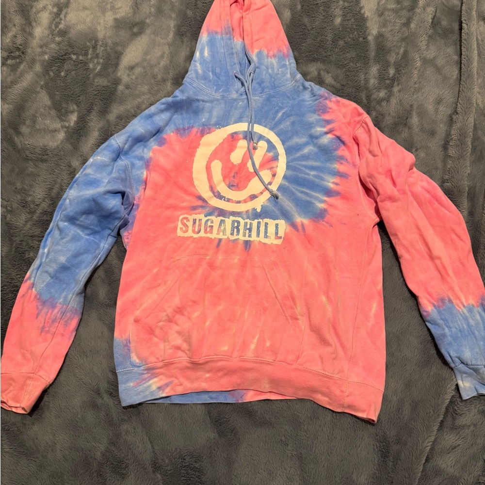 Tie-Dye Hoodie - Blue and Pink